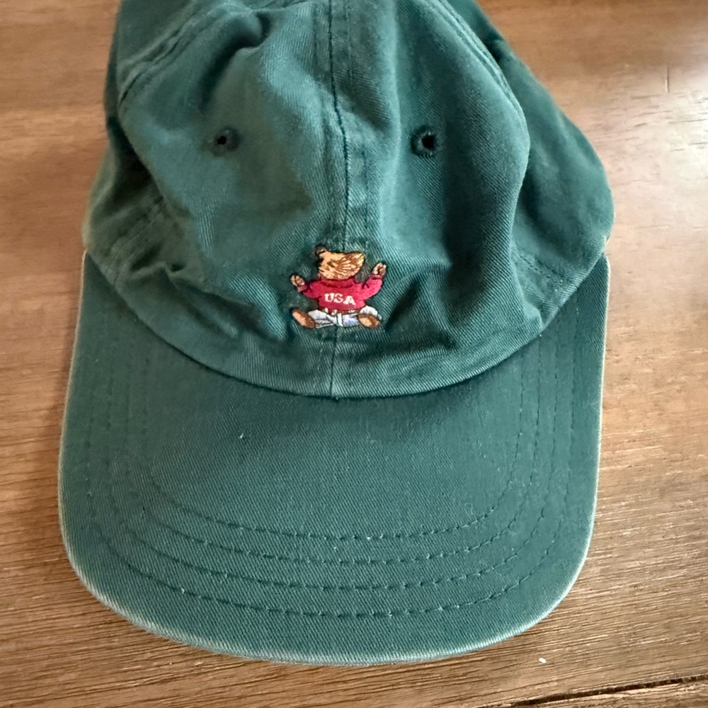 Ralph Lauren Polo Bear Men Hat Dead Usa Sport Sports Dad Cap Green